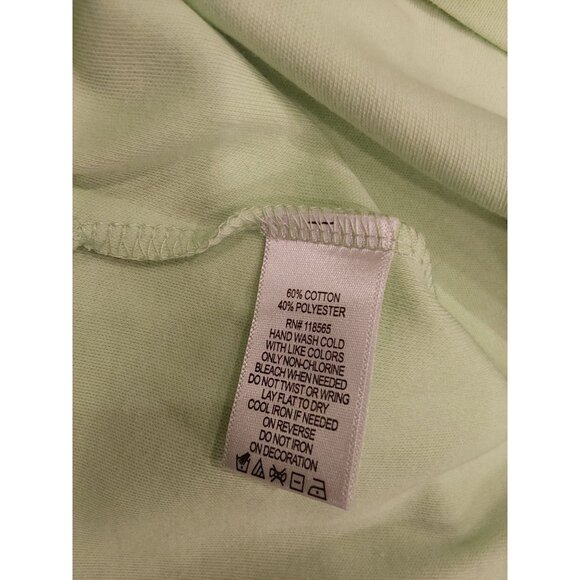 Quacker Factory Women's Plus Size Mint Green Top with Starburst Bling Neck.3X - Picture 5 of 8